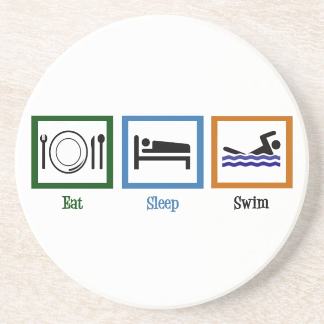 Posavasos Eat Sleep Swim (Frente)