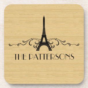 Posavasos Ebony French Flourin Coaster Set