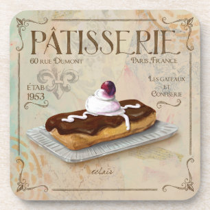 Posavasos Eclairs de chocolate franceses del práctico de