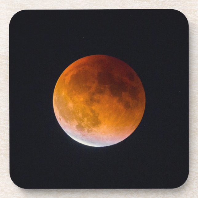 Posavasos Eclipse Lunar de Luna Azul | Estado de Washington (Frente)