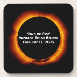 Posavasos Eclipse solar anular del anillo de fuego de 2026