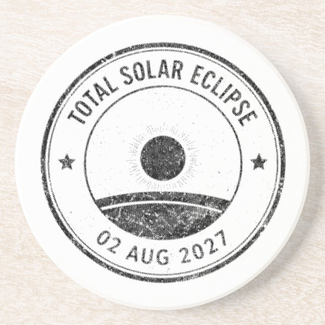 Posavasos Eclipse solar del 2 de agosto de 2027 (Frente)