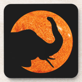 Posavasos Eclipse solar del perfil del elefante