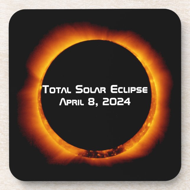 Posavasos Eclipse solar total de 2024 (Frente)