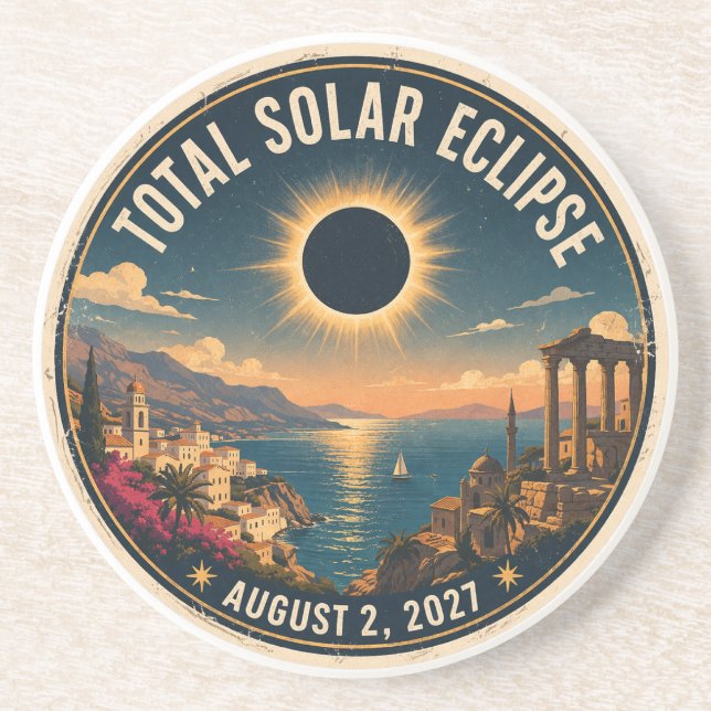 Posavasos Eclipse Total de Sol 2027 (Frente)