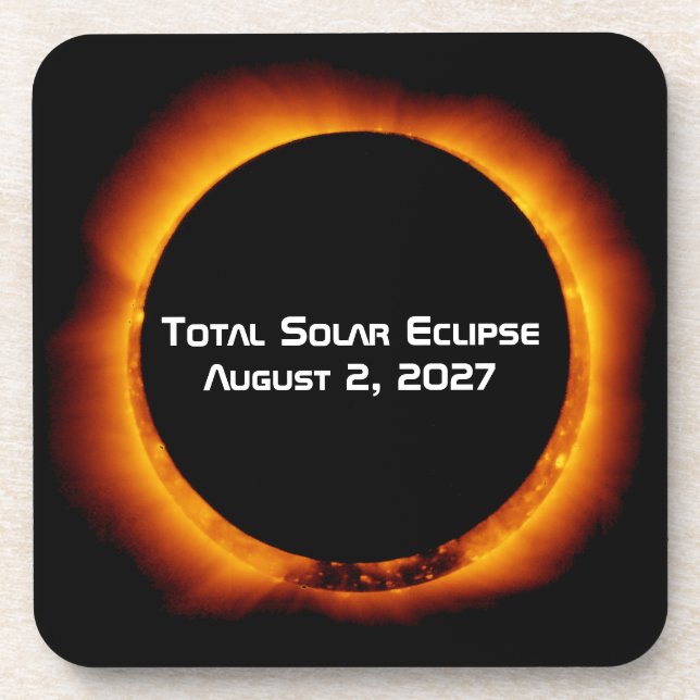 Posavasos Eclipse Total de Sol del Siglo 2027 (Frente)