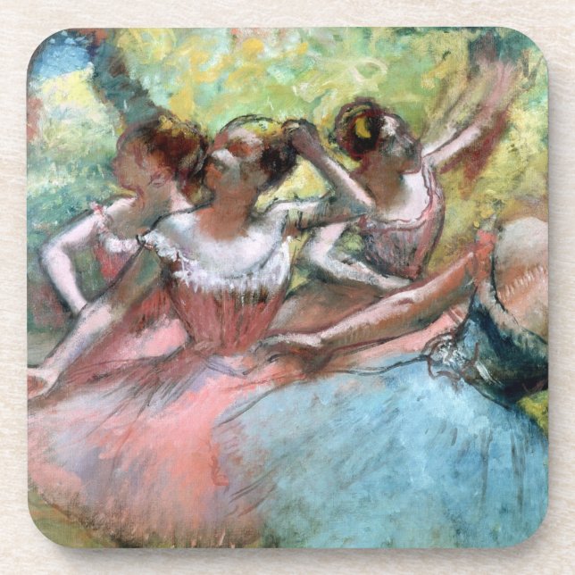 Posavasos Edgar Degas el | cuatro bailarinas en la etapa (Frente)