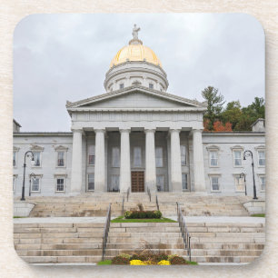 Posavasos edificio de capitolio estatal neoclásico en montpe