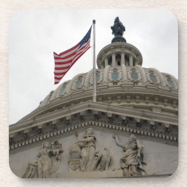 Posavasos Edificio del capitolio de los E.E.U.U. con la (Frente)