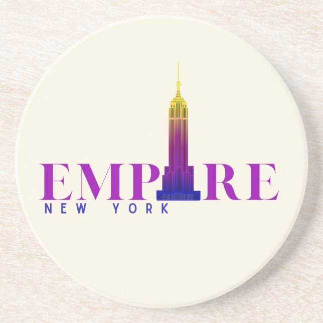 Posavasos Edificio Empire State-Nueva York-Vibrante  (Frente)