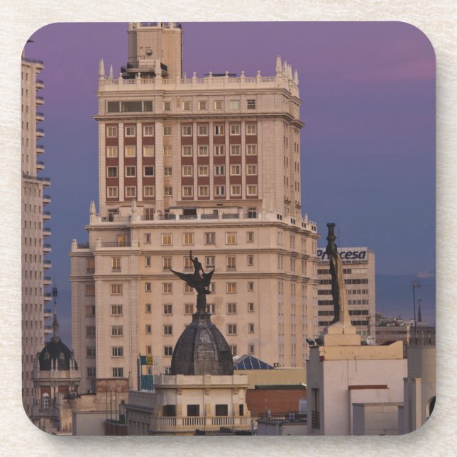 Posavasos Edificios a lo largo de Gran Vía y Edificio España (Frente)