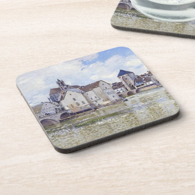 Posavasos Edificios de Alfred Sisley y puentes con agua (Lado Izquierdo)