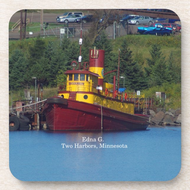 Posavasos Edna G. conjunto de 6 ruedas de plástico duro (Frente)