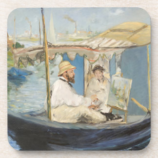 Posavasos Edouard Manet - Pintura de Monet en su barco de es