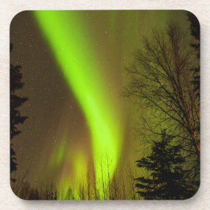 Posavasos EE. UU., Alaska, Chena Hot Springs. Vista de Auror