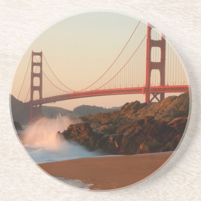 Posavasos EE.UU., California. Vista del puente Golden Gate (Frente)
