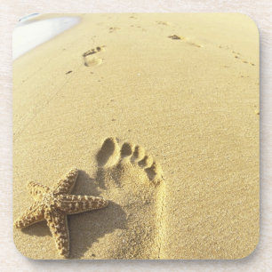 Posavasos EE. UU., Hawái, Maui, Makena Beach, Huella y