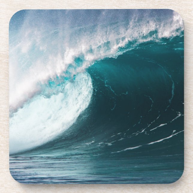 Posavasos EE.UU., Hawaii, Oahu, grandes olas (Frente)