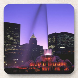 Posavasos EE.UU., IL, Chicago. Fuente de Buckingham, Grant