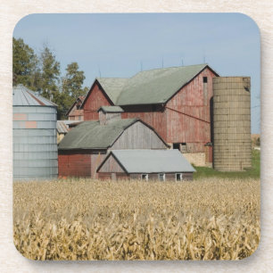 Posavasos EE. UU., IOWA, Froelich: Granja antigua
