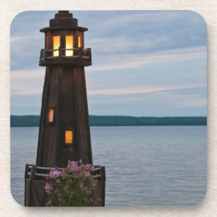 Posavasos EE. UU., Michigan. Decoración de jardín Faro
