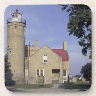 Posavasos EE. UU., Michigan Faro de Old Mackinac Point