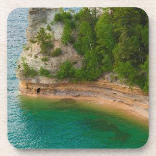 Posavasos EE. UU., Michigan. Formación rocosa Miner's Castle