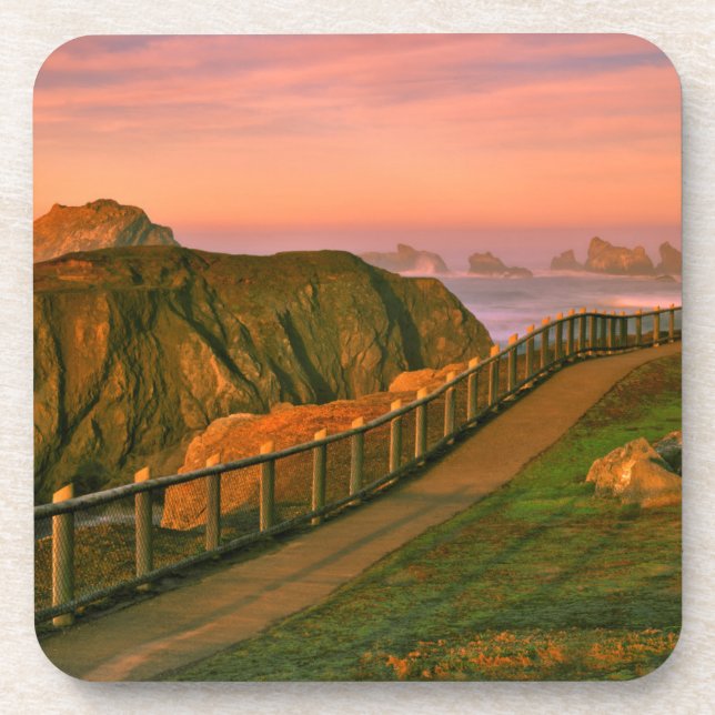 Posavasos EE.UU., Oregón, Bandon. Rocas vistas desde el send (Frente)