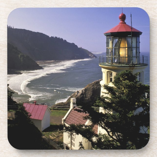 Posavasos EE. UU., Oregón, Florence. Faro de Heceta Head (Frente)