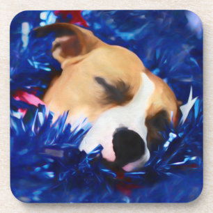 Posavasos EE.UU. Patriótico Dog American Pit Bull Terrier