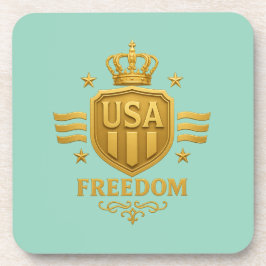 Posavasos EEUU Freedom Golden Emblem Coasters - Set de 6