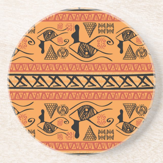 Posavasos Egipcio De Rayas, Tribal Motif Vintage. (Frente)