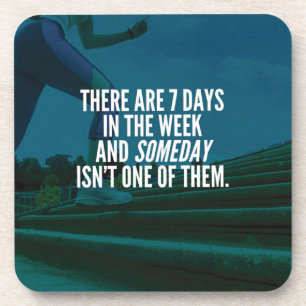 Posavasos Ejecutando palabras motivacionales