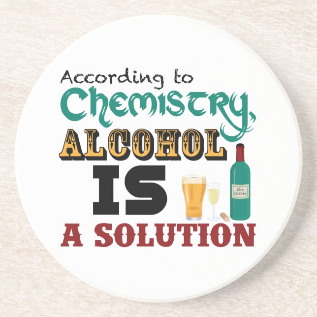 Posavasos El alcohol es una solución (Frente)