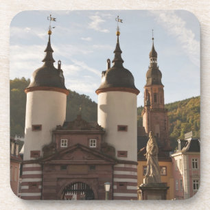 Posavasos El Alte Brucke en el casco antiguo de Heidelberg,