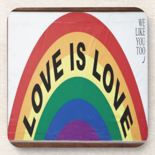 Posavasos El amor es el arcoiris