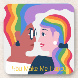 Posavasos El amor es El día de San Valentín del Orgullo del 