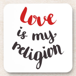 Posavasos El amor es mi religión