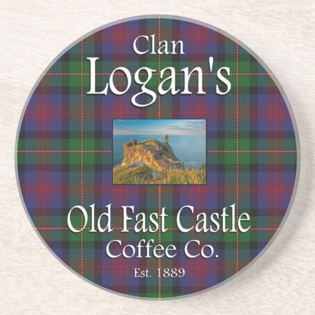 Posavasos El antiguo ayuno Coffee Co. de Clan Logan. (Frente)