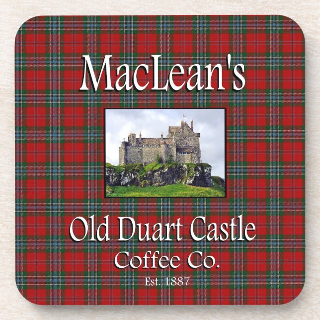 Posavasos El antiguo castillo de Duart de MacLean Coffee Co. (Frente)