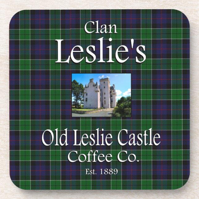 Posavasos El antiguo Leslie Castle Coffee Co. del clan Lesli (Frente)