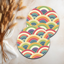 Posavasos El arcoiris del Boho colorido