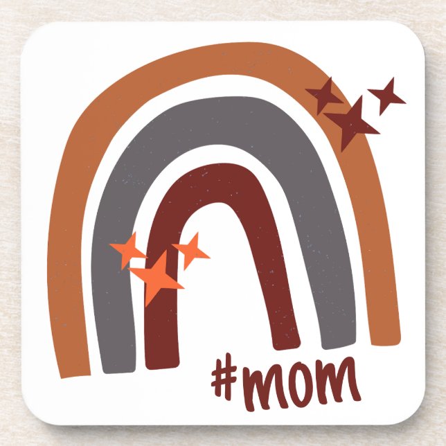 Posavasos El arcoiris grisáceo de Terracota personalizado #m (Frente)