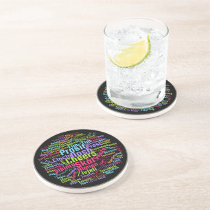 Posavasos El arte de palabras coloridas se anima en muchos i