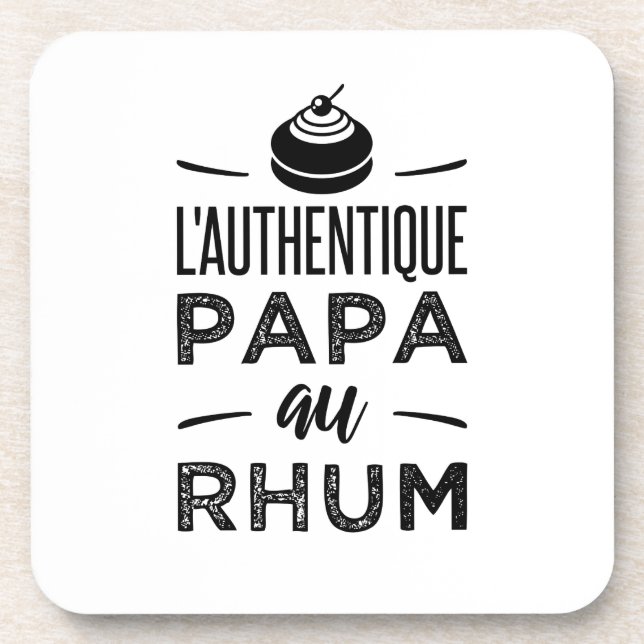 Posavasos El auténtico papá al ron (Frente)