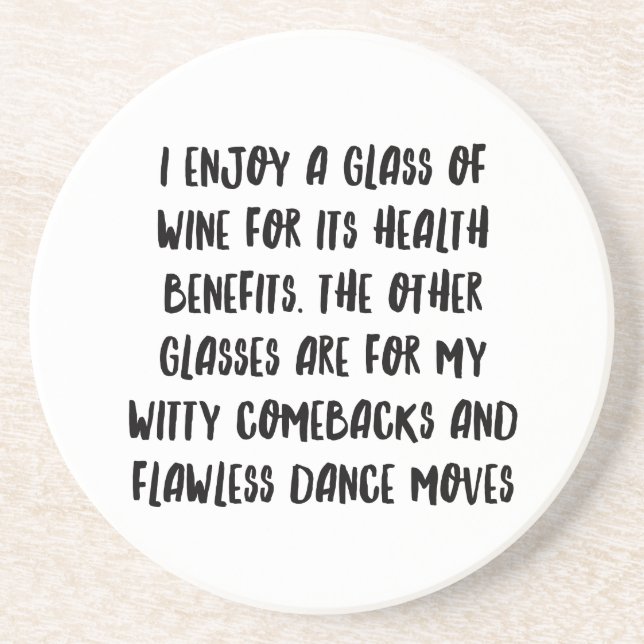 Posavasos El bar de vinos divertido personalizado cita XVI (Frente)