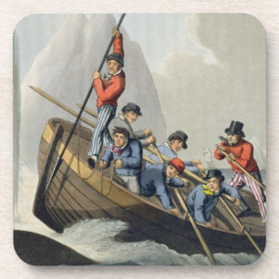 Posavasos El barco de una nave que ataca una ballena,
