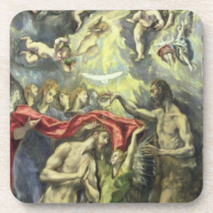 Posavasos El bautismo de Cristo, c.1597 (aceite en lona)