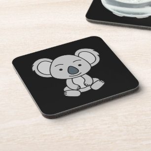 Posavasos El Bebé Corto Koala Con Una Sonrisa Sentada