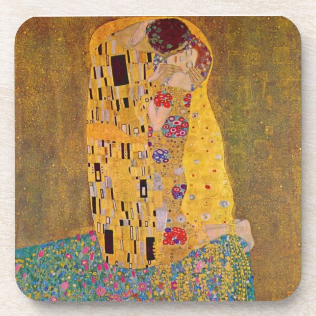 Posavasos "El beso" de Gustave Klimt (Frente)